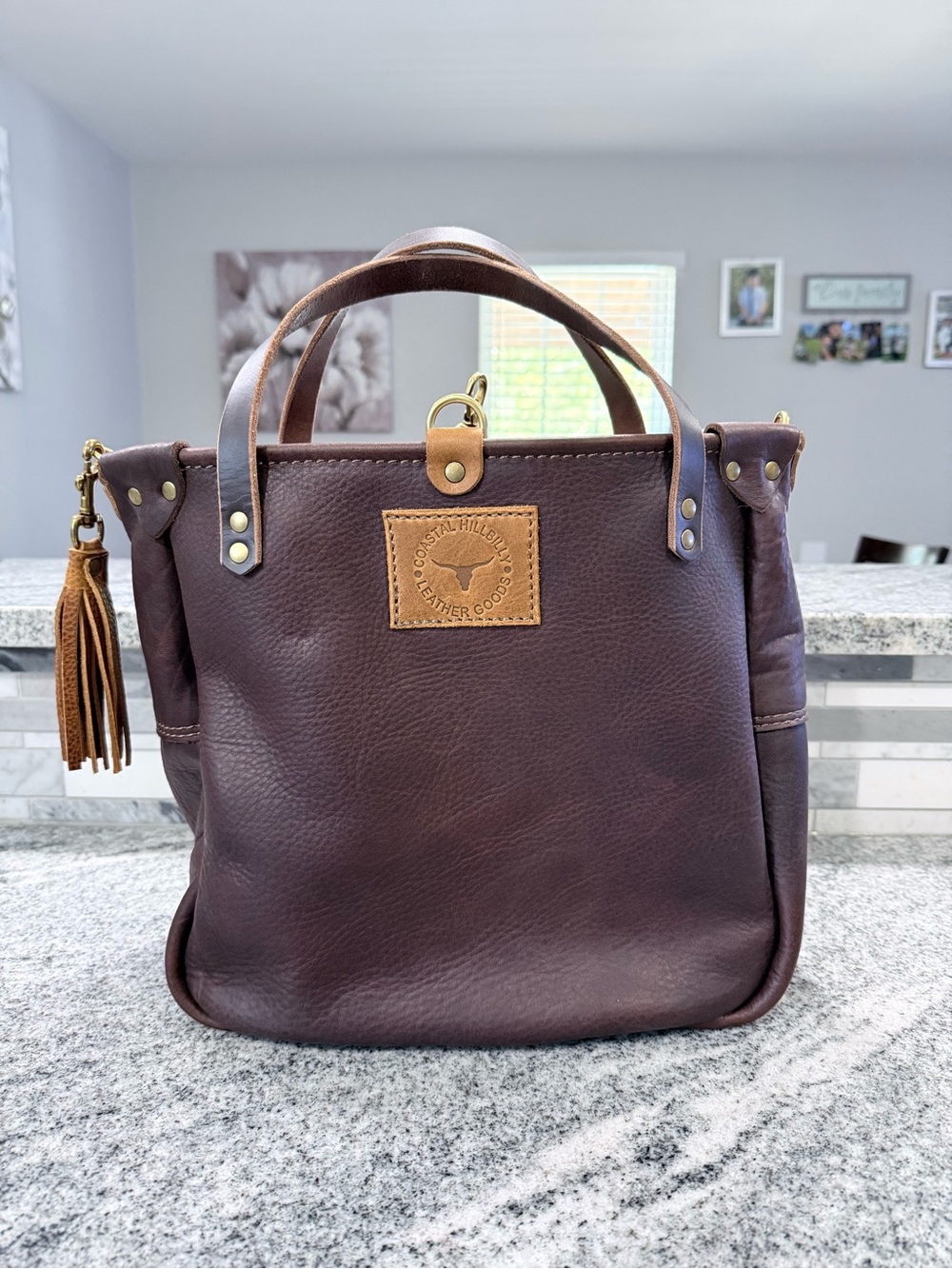 Coastal Hillbilly Bucket Tote with Tassel